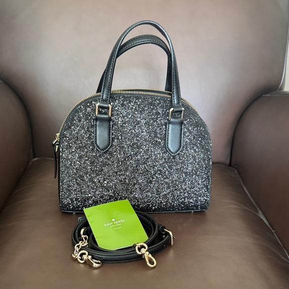 Kate Spade Black Glitter Satchel - Picture 3 of 3